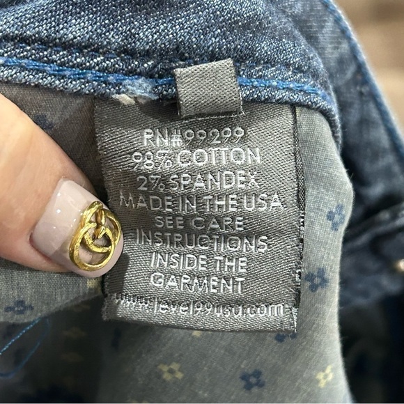 Level 99 Low Rise Flare Western Rodeo Boho Jeans Blue Women Sz 30 - Picture 13 of 14